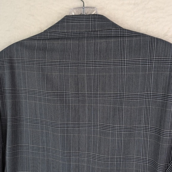 Vitale Barberis Canonico Super 120s Blue Plaid Blazer 38S Banana Republic Slim - Picture 7 of 10
